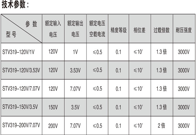 STV319系列精密電壓互感器